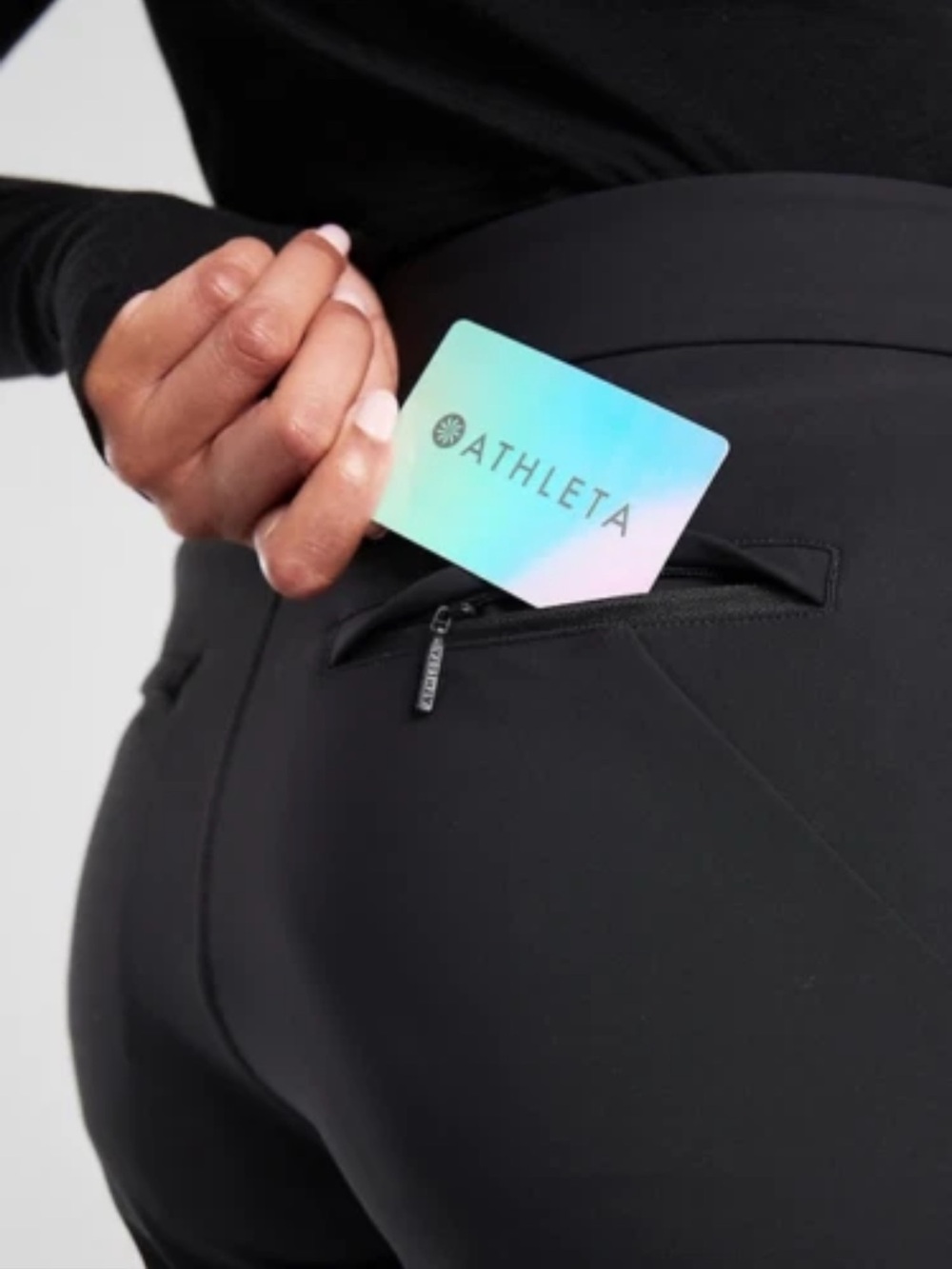 NWT ATHLETA Stellar Cargo Pant Black Stretch Work Travel Pants SZ 8 #511139 - Picture 6 of 13